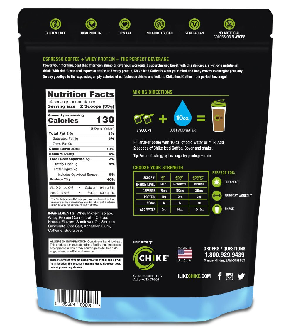 Protein Iced Coffee: Vanilla, 14 Servings by Chike High