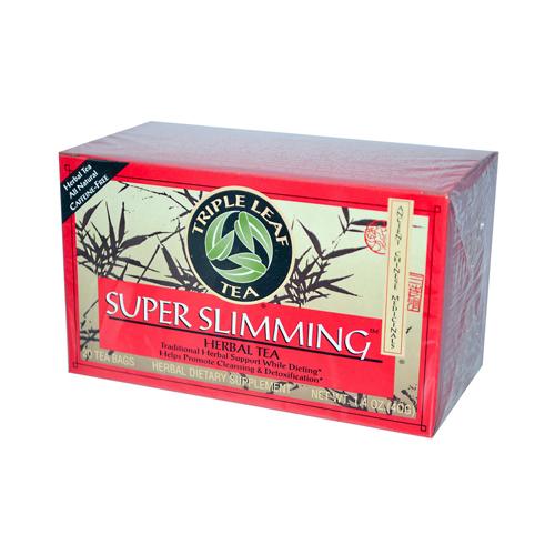 Triple Leaf Tea Super Slimming Herbal Tea - 20 Tea Bags - Case Of 6